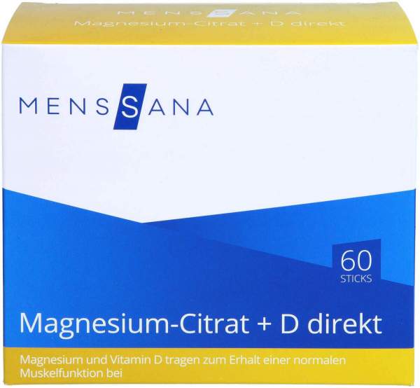 Magnesiumcitrat+D direkt MensSana Pulver 60 Stück