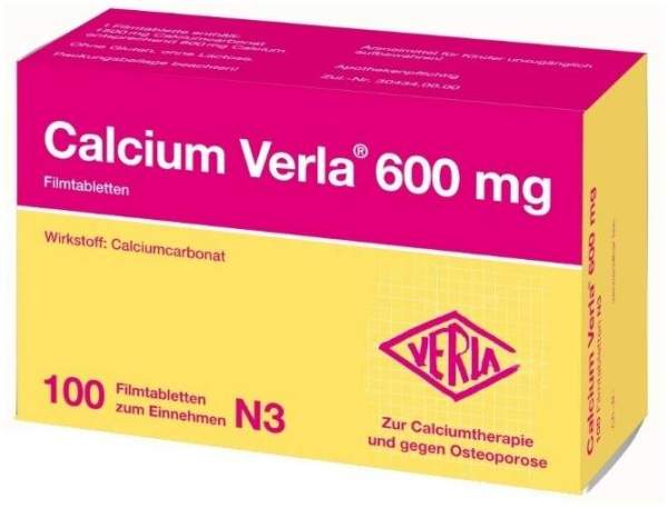 Calcium Verla 600 mg 100 Filmtabletten