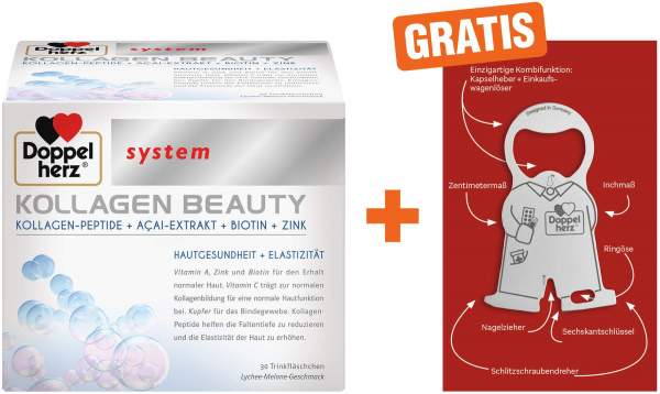 Doppelherz system Kollagen Beauty 30 Trinkampullen + gratis Multitool
