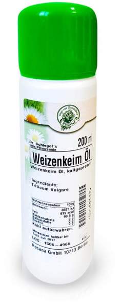 Weizenkeim Öl Kaltgewonnen 200 ml Öl