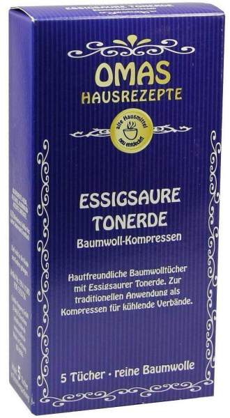Essigsaure Tonerde Baumwollkompressen 5 Tücher