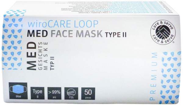Op-Maske Mundschutz 3lagig M.Gummi Blau