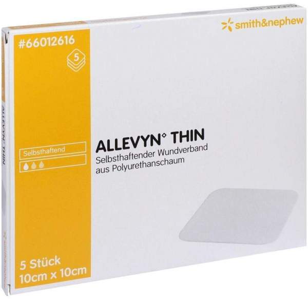Allevyn Thin 10x10 cm Dünne Wundauflage