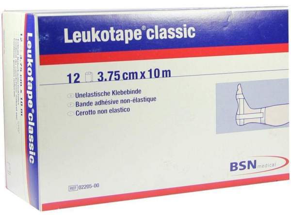 Leukotape Classic 3,75 cm X 10 M Weiß 12 Stück