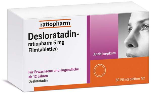 Desloratadin-Ratiopharm 5 mg 50 Filmtabletten