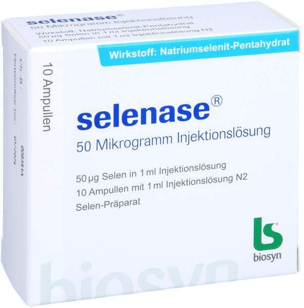 Selenase 50 Mikrogramm 10 X 1 ml Injektionslösung