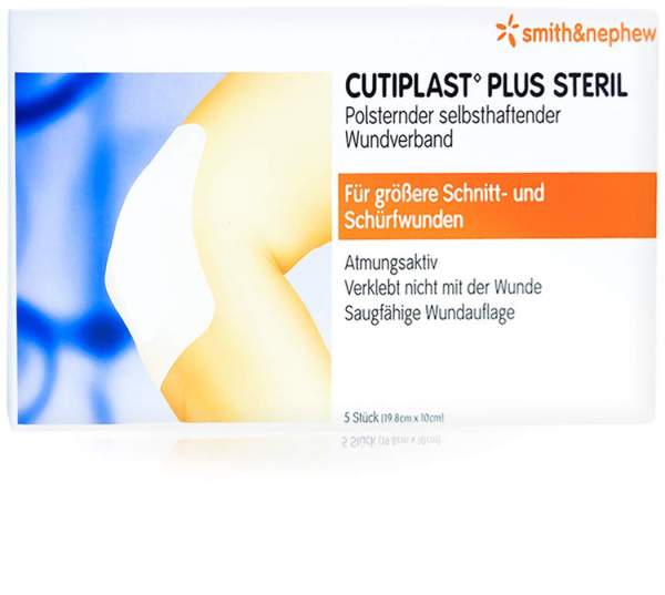 Cutiplast Plus Steril 10 X 19,8 cm 5 Stück
