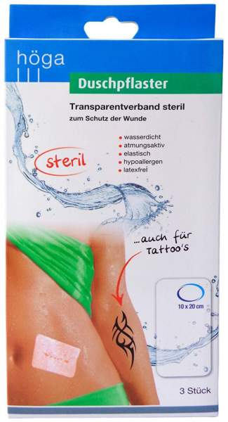Duschpflaster 10x20 cm Transparentverband Steril