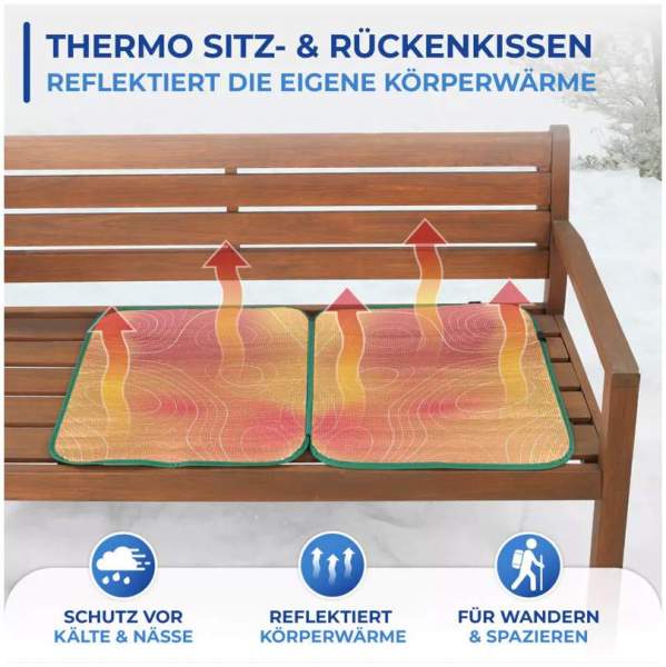 Thermo Sitz- &amp; Rückenkissen XL 1 Stück