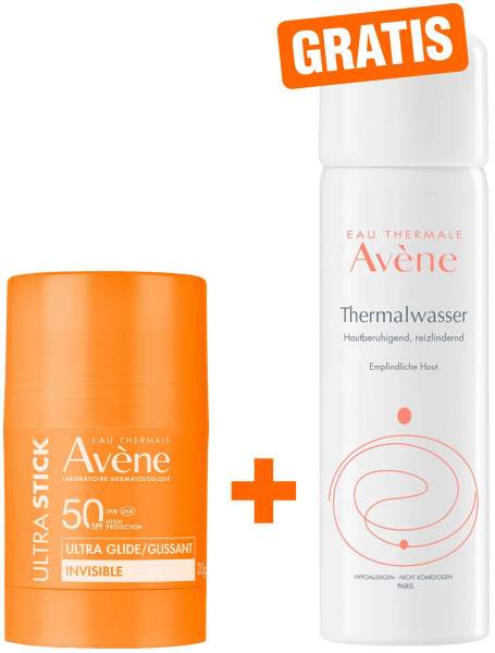 Avene Ultra Stick Invisible SPF 50+ 20 g + gratis Avene Thermalwasser Spray 50 ml