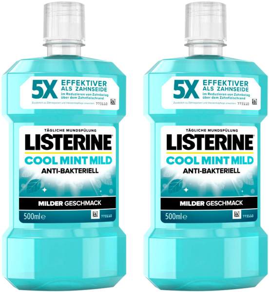 Listerine Cool Mint milder Geschmack 2 x 500 ml
