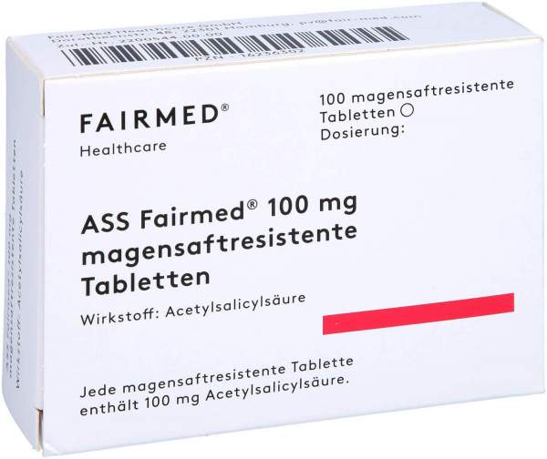 Ass Fairmed 100 mg 100 Magensaftres.Tabletten