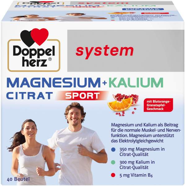 Doppelherz System Magnesium + Kalium Citrat 40 Beutel