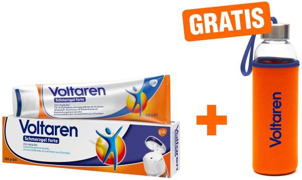 Voltaren Schmerzgel forte 150 g + gratis Trinkflasche
