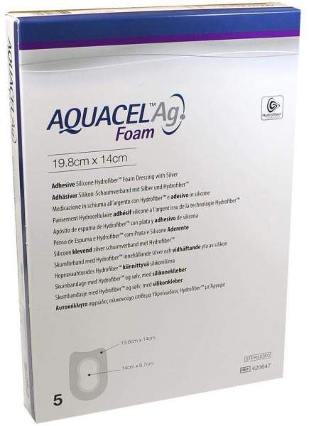 Aquacel AG Foam Adhäsiv Ferse 19,8x14cm Verband