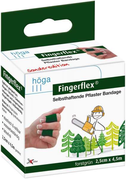 Fingerflex 2,5 cm X 4,5 M Forstgrün Latexfrei 1 Stück