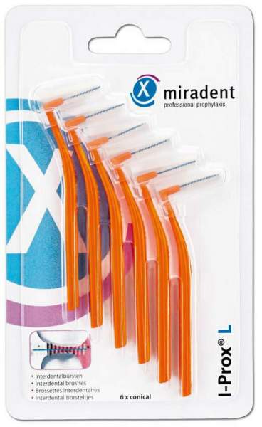 Miradent I-Prox L 6 x 0.8 mm orange Interdentalbürste
