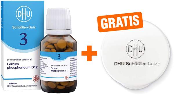 DHU Schüßler-Salz Nr. 3 Ferrum phosphoricum D12 200 Tabletten + gratis Tablettendose 1 Stück