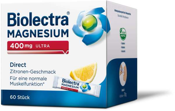 Biolectra Magnesium 400 mg ultra Direct Zitronengeschmack 60 Pellets