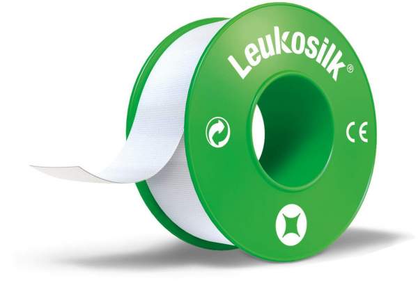 Leukosilk 2,5 cm X 5 M Blisterkarte 1 Pflaster