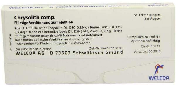 Weleda Chrysolith Comp. 8 X 1 ml Ampullen
