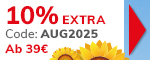 Nur bis zum 31.08.: 10% Extra-Rabatt mit dem Code 