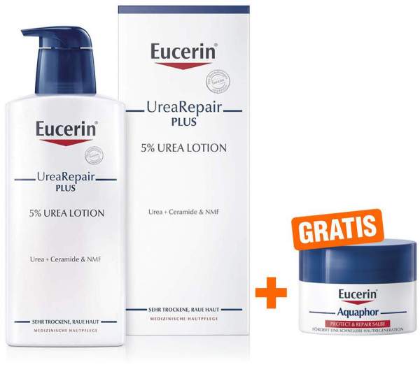 Eucerin UreaRepair Plus Lotion 5% 400 ml + gratis Aquaphor Repair-Salbe 7 ml