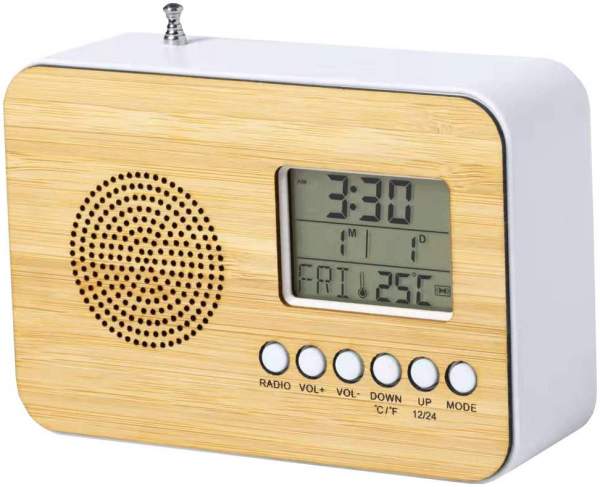 Radiowecker Bamboo mit Temperaturanzeige 1 Stück