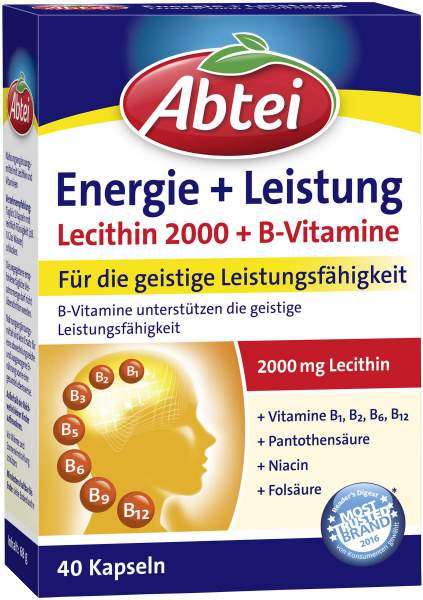 Abtei Lecithin 2.000 Plus B - Vitamine 40 Kapseln