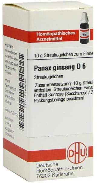 Dhu Panax Ginseng D6 10 G Globuli