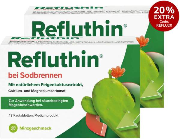 Refluthin Kautabletten Minzgeschmack 2 x 48 Stück