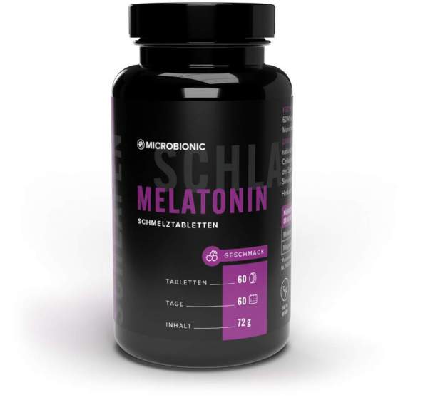 Microbionic Melatonin Schmelztabletten 60 Tabletten