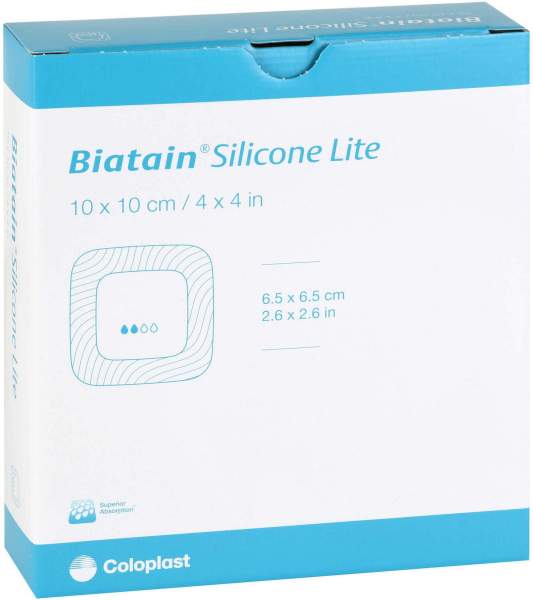 Biatain Silicone Lite Schaumverband 10 X 10 cm 10 Stück