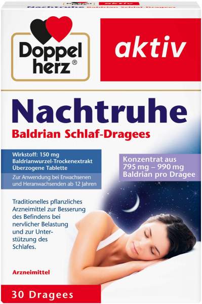 Doppelherz Aktiv Nachtruhe Baldrian - Schlaf - Dragees N 30 Stück