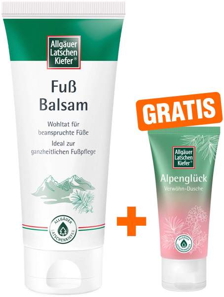 Allgäuer Latschenkiefer Fußbalsam 100 ml + gratis Allgäuer Latschenkiefer Alpenglück Dusche 30 ml