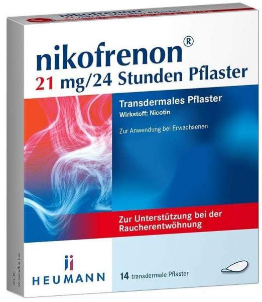 Nikofrenon 21 mg in 24 Stunden transdermale Pflaster 14 Stück