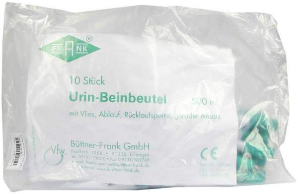 Urin Beinbeutel Rücklaufsperre Mit Ablauf Mit Vlies Gerader Ansatz
