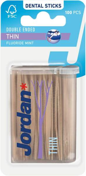 Jordan Clinic Dental Sticks Beidendig 100 Stück