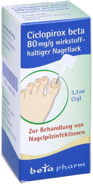 Ciclopirox Beta 80 mg Pro G Wirkstoffhalt.Nagellack 3,3 G