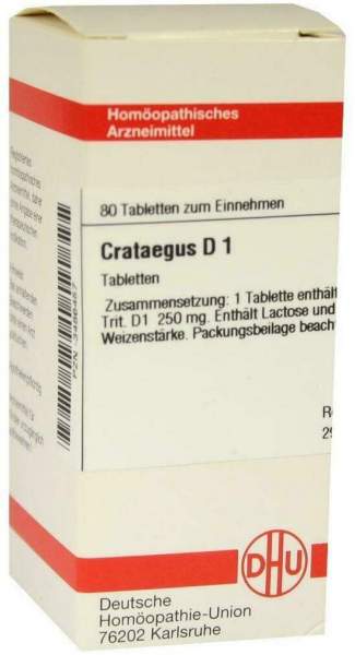 Dhu Crataegus D1 80 Tabletten