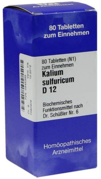 Biochemie 6 Kalium Sulfuricum D 12 80 Tabletten