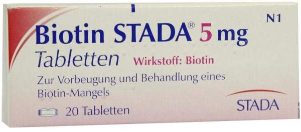 Biotin Stada 5 mg 20 Tabletten