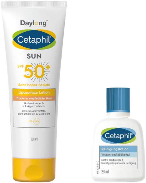 Cetaphil Sun Daylong SPF 50+ liposomale Lotion 200 ml + gratis Cetaphil Reinigungslotion 29 ml