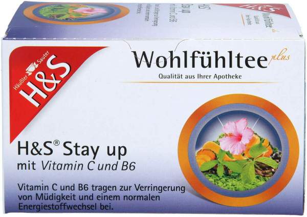 H&amp;S Stay up mit Vitamin C und B6 20 x 1.5 g Filterbeutel