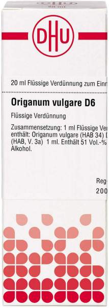 Dhu Origanum Vulgare D6 Dilution 20 ml