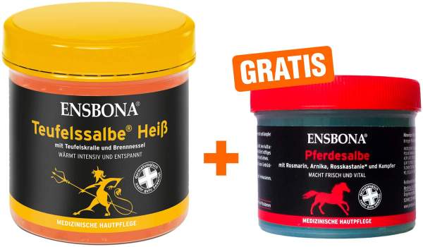 Ensbona Teufelssalbe Heiß 200 ml Salbe + Gratis Pferdesalbe 50 mlEnsbona Classic