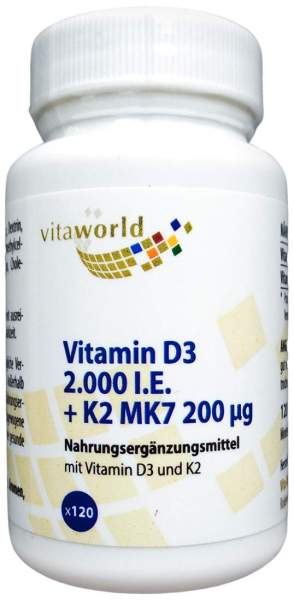 Vitamin D3+k2 2.000 I.E. Tabletten 120 Stück