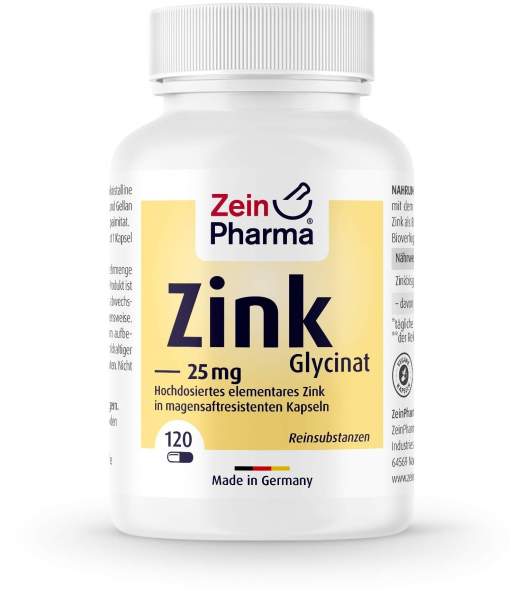 Zink Glycinat 25 mg 120 Kapseln