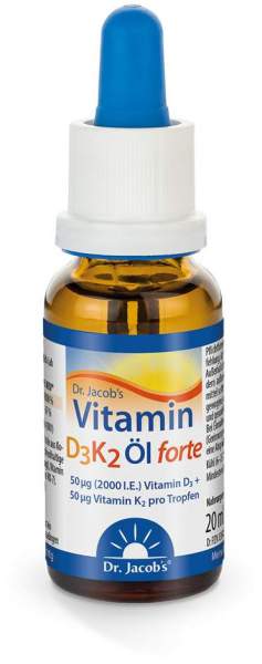 Vitamin D 3 K2 Öl Forte Dr. Jacobs Tropfen 20 ml