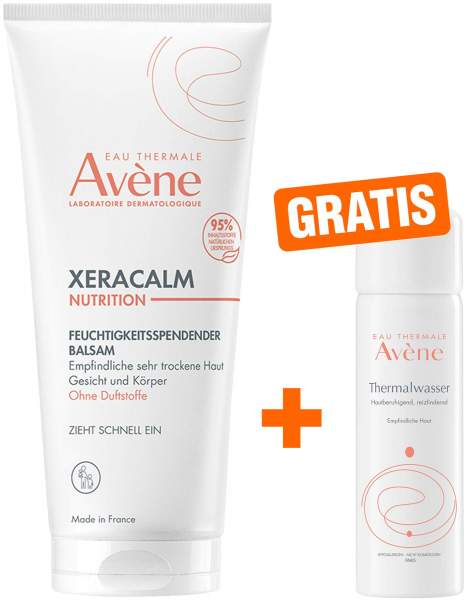 Avene XeraCalm Nutrition feuchtigkeitsspendender Balsam 200 ml + gratis Avene Thermalwasserspray 50 ml